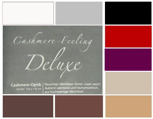 Microfaser-Decke Cashmere-Feeling Deluxe, rot