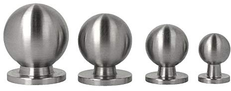 Möbelknopf Möbelgriff Schubladenknopf Knopf massiv Edelstahl ø 25mm Kugelknopf Schrankknopf matt gebürstet