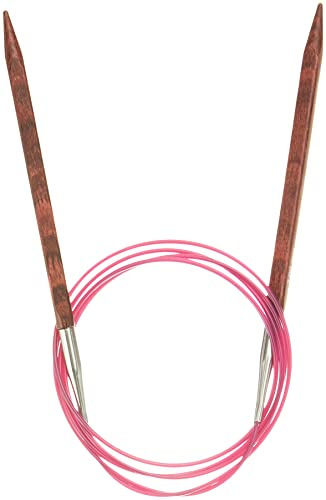 KnitPro 120 cm x 7 mm Cubics Fixed Circular Needles, Rosewood