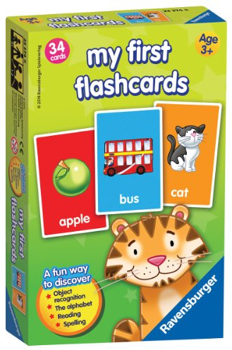 Ravensburger My First Flash Card Game for Kids Age 3 Years and Up - Ideal for Object Recognition, Alphabet, Reading and Spelling