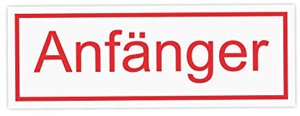 easydruck24de Auto-Magnet-Schild Anfänger I 20 x 7 cm I Vorsicht Achtung Fahranfänger I für Kfz Auto LKW I wetterfest, magnetisch I hin443