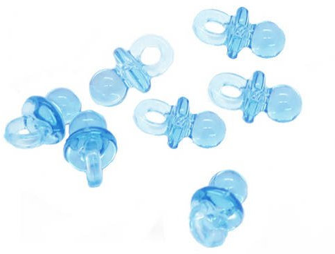 PARTY DISCOUNT ® Schnuller 2 cm, 10 Stk., königsblau, Kunststoff