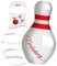 DH-Konzept 6 Einladungskarten * Kegeln/Bowling * für Kindergeburtstag und Party Kinder Geburtstag Party Einladung Einladungen Karte Mottoparty Kegel