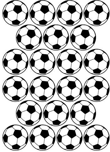 22 Aufkleber, Fußball, Sticker, 50 mm, aus PVC, Folie, bedruckt, selbstklebend, EM, WM, Bundesliga