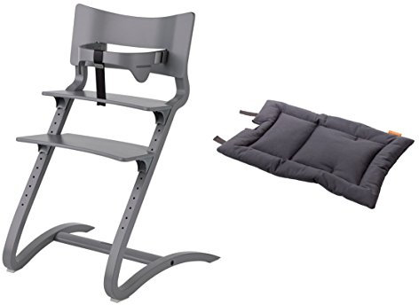 Leander Stuhl grau - Hochstuhl - Kinderstuhl - Erwachsenenstuhl mit Babybügel + Kissen dusty grey