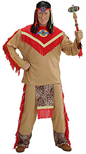 W WIDMANN MILANO Party Fashion - Kostüm Wilder Stier, Kasack, Hose und Haarband, Indianer, Karneval, Mottoparty