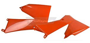 Polisport KTM 85 SX - Modelles 2006-12 - 85 XC,105 XC - 2009 - Kühlerverkleidungen Paar Orange