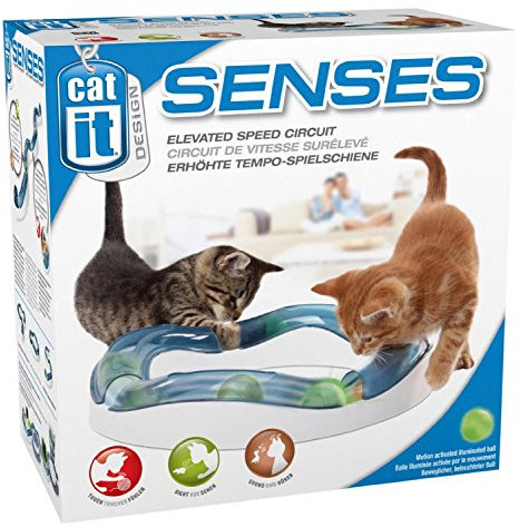Catit Design Senses Spielschiene, Tempo, inklusive Ball, für Katzen