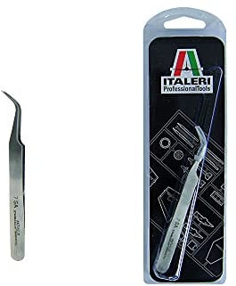 Italeri 50813 Präzisions Pinzette, gebogen (1), Modellbauzubehör, Zubehör, hochwertig, Hobby