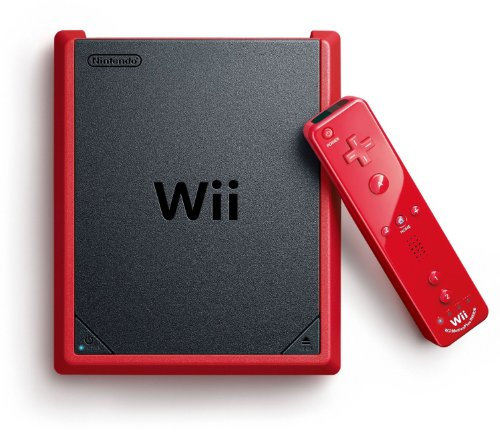 Console Nintendo Wii mini rouge + Télécommande Wii Plus rouge + Manette Nunchunk Wii - rouge + Alimentation pour Wii + Câble AV pour Nintendo Wii + Capteur pour Wii+ Prise Péritel pour wii
