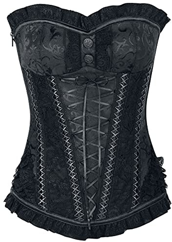 Bedroom Stories Crest Frauen Korsage schwarz Dessous, Industrial, Romantik