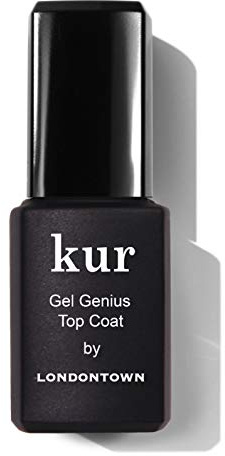 LONDONTOWN Kur Gel Genius Quick Dry Top Coat, Vegan, Cruelty & Paraben Free, Clear, 0.4 Fl Oz, Packaging may vary