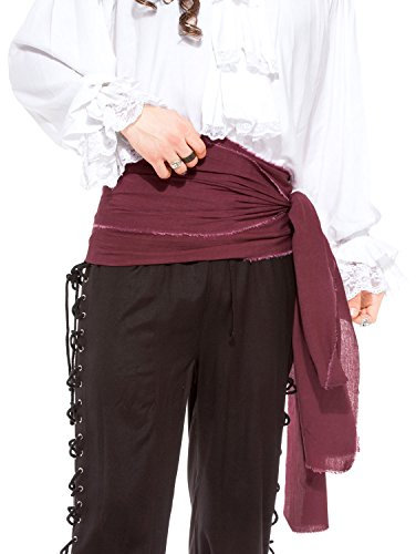 Piraten-Schärpe, Mittelalter, Renaissance, großes Leinentuch, Artikel C1417, C1417-Aubergine, Pink, C1417-Aubergine