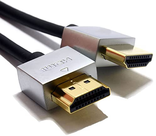 Splinktech Safekom Ultra Slim HDMI v1.4 Laptop to TV Cable Metal Ends/Gold Plated Lead - Male To Male 19 Pin Full HD Theater (0.5 Meter)