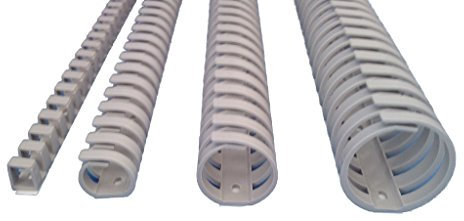 Flex Verdrahtungskanal Ø 30mm 1m (2X 50 cm) Flexkanal rund selbstklebend fixierbar auch als Kabelkanal für den Schreibtisch flexibel einsetzbar