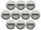 Trango 10er Pack SL16R*10 LED Treppenbeleuchtung IP44 in Rund aus Edelstahl Wandstrahler Orientierunglicht 3000K warmweiss