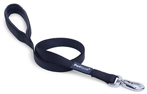 Petface Padded Nylon Dog Lead, Black, Medium