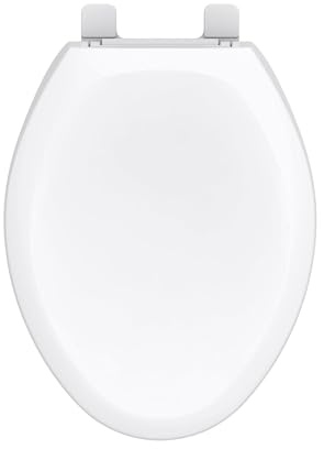 Gerber Soft-Close Elongated Toilet Seat, Adjustable Fit, White