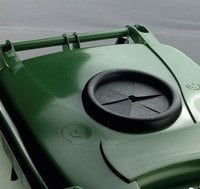 Wheelie Bin with Bottle Bank Aperture 240 Litre Green 377876