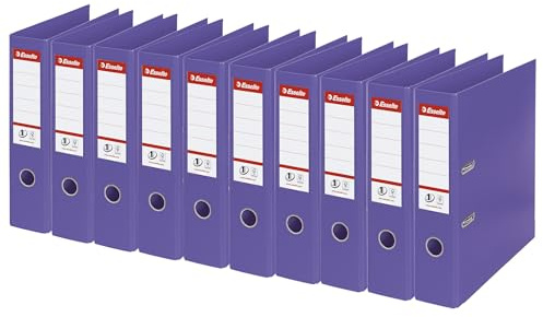 Esselte 811530 No. 1 Power Lever Arch File A4 75 mm Violet - Pack of 10