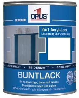 OPUS1 Buntlack wv sm reinweiss 0,75L wasserverdünnbar