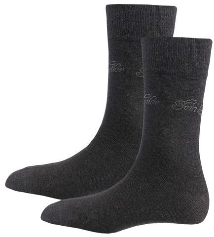 Tom Tailor Damen basic Socken 3er grau 39-32