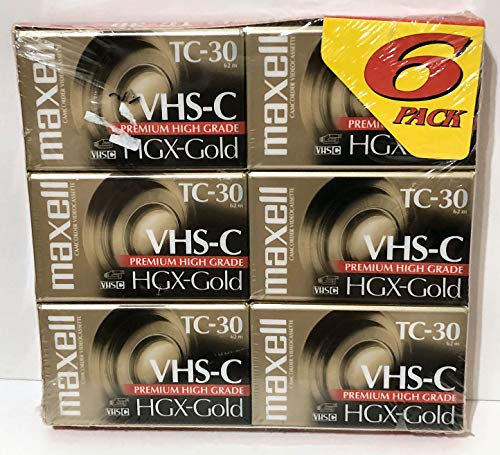 Maxell VHS-C Camcorder, HGX-Gold TC-30, 6er-Pack