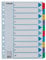 Esselte Register für A4, Deckblatt und 10 Trennblätter, Taben mit Zahlenaufdruck 1-10, Lochrand und Taben folienverstärkt (Mylar), Blau, Karton, 100161