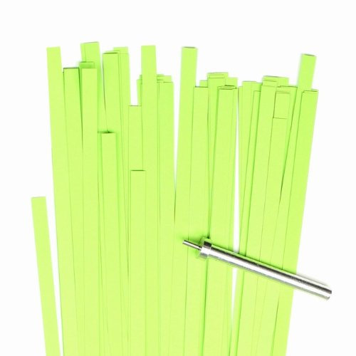 Karen Marie Klip: Quilling Papierstreifen lime, 5x450mm, 120 g/m2. 80 Streifen