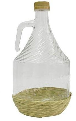GLASBALLON GÄRBALLON Flasche GLASFLASCHE WEINBALLON Glas Ballon im GEFLECHT 2L NEU BDO2Z