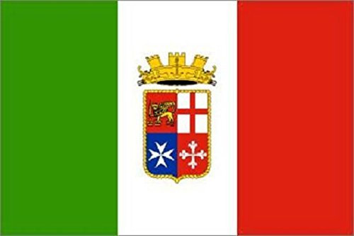 U24 Fahne Flagge Italien mit Wappen und Krone 90 x 150 cm