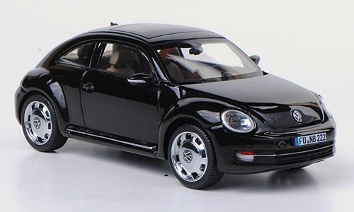 VW Beetle, metallic-schwarz, Modellauto, Fertigmodell, Schuco 1:43