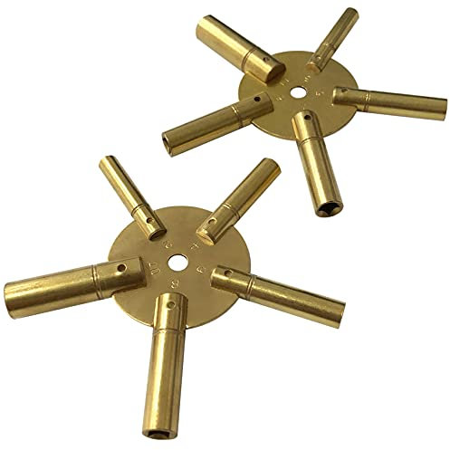 NEW,TEN CLOCK KEYS,TWO-5 PRONGED CLOCKS WINDING TOOL by Jewellers Tools