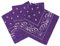 Set 3 bandanas paisley damen und herren dunkelviolett