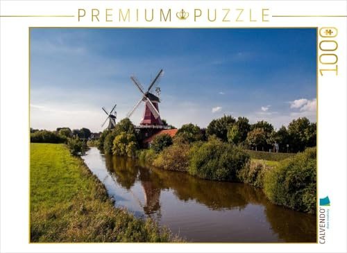 CALVENDO Puzzle Greetsieler Zwillings-Muehlen | 1000 Teile Lege-Größe 64 x 48 cm Foto-Puzzle für glückliche Stunden