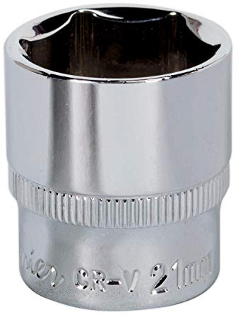 Sealey Sp3821 Walldrive Socket 21Mm 3/8Sq Drive Fully Polished