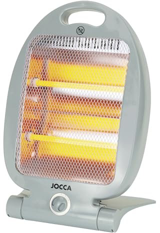 JOCCA - Calefactor de Cuarzo 800W | Rápido y Uniforme | 2 Potencias | Silencioso y Compacto | Sistema Antivuelco | Ideal para Oficinas, Baños y Pequeñas Estancias