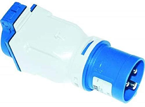 PCE PCE9433101 Adaptateur droit 16 ampères, 230 V, Bleu