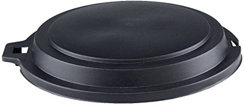 EDA - Couvercle Plat pour Comporte à Vendanges 80 L - Verrouillable - L 59 x Ø 55 x H 8.cm - Noir
