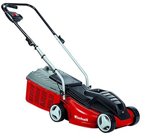 Einhell GE-EM 1233 - Cortacésped eléctrico (1250 W, altura de corte 5 niveles | 20-60 mm , ancho de corte 33 cm, hasta 300m² de jardín, 30L de capacidad de bolsa) (ref.3400192)