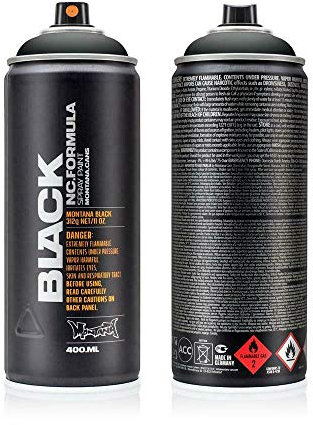 Montana Black 400ml | Bomboletta Vernice Spray nero Opaco | super coprente