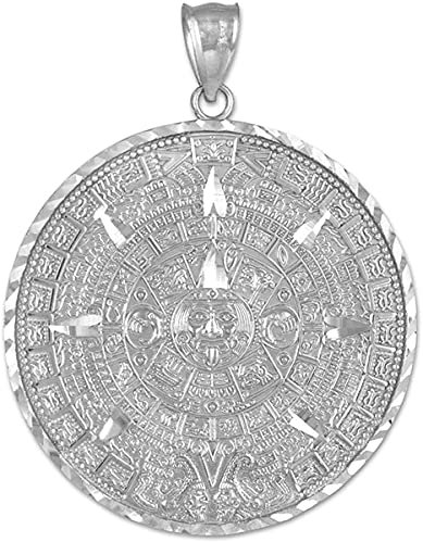 Azteken-Charm-Anhänger aus 925er Sterlingsilber, Maya-Kalender-Anhänger, Sterling-Silber, Nicht zutreffend.