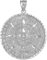 Azteken-Charm-Anhänger aus 925er Sterlingsilber, Maya-Kalender-Anhänger, Sterling-Silber, Nicht zutreffend.