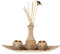 Modernes 3-teiliges Teelichthalter Set inklusive Vase Höhe 37 cm