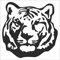 INDIGOS UG Aufkleber - Autoaufkleber - JDM - Die Cut - Tiger Decal Auto Window Laptop Vinyl - Folie Sticker - schwarz - 88mmx88mm