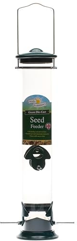 Walter Harrison's Wild Bird Seed Feeder, Green, 35 cm Medium | Durable Die Cast Material, Easy Fill Design, Effortless Cleaning, Attractive Green Finish, Versatile for Garden or Balcony