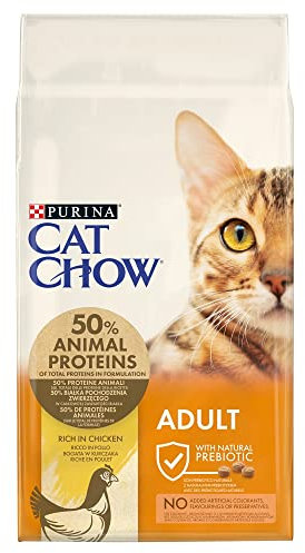Purina Cat Chow Pienso para Gato Adulto con Pollo, saco de 15kg