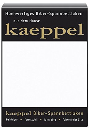 Kaeppel Biber Bettlaken Betttuch 140-160 x 200 cm Spannbettlaken 14 Farben Uni, Farbe:Weiß
