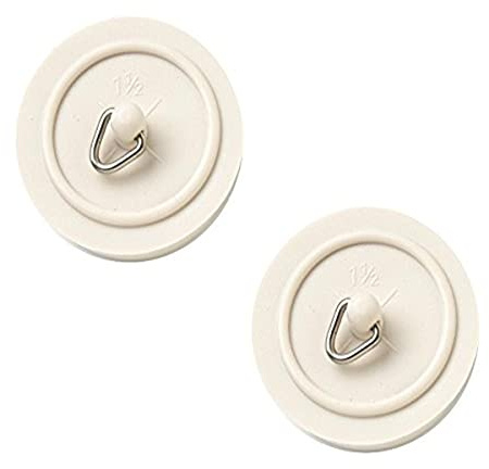 Merriway BH03428 (2 Pcs) 38mm (1.1/2 inch) Basin Plug Stopper White - Pack of 2 Pieces