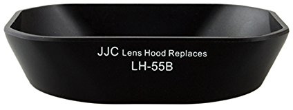 JJC 08706 Gegenlichtblende für Olympus LH-55B - Schwarz